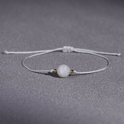 Summer String Moonstone Bracelet Apatite Shungite