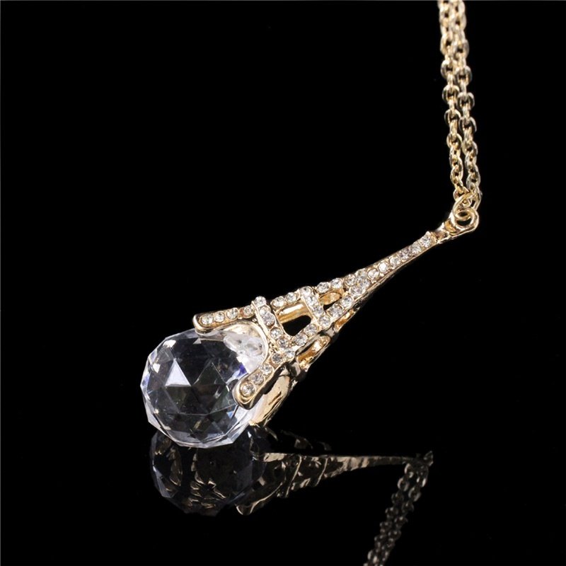 fel Tower Transparent Crystal Ball Pendant Long Necklace SS在类目 个性定制/设计服务/DIY, 办公/文具定制, 工牌吊牌中 - 来自Buy2taobao.com提供专业的淘宝代购服务