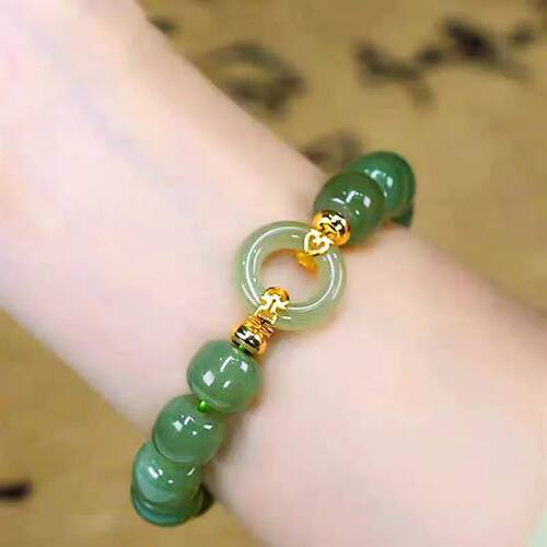 Green Natural Ring Bracelet Luxury Talismans Accessories