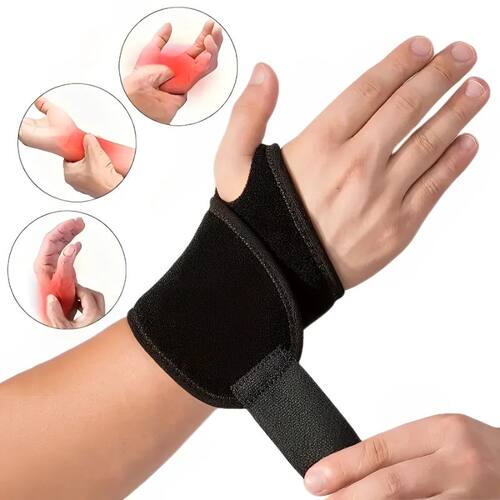 Self Heating Wrist Band Magnetic Therapy Support Brace Wrap