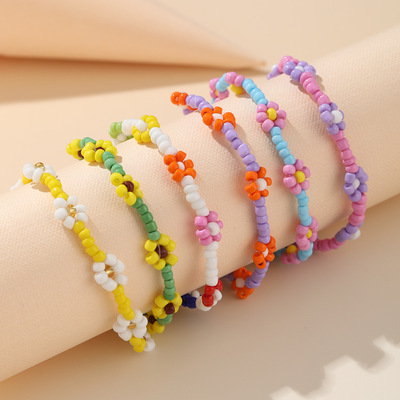 New Korean Cute Daisy Flower Bracelet for Women Girls