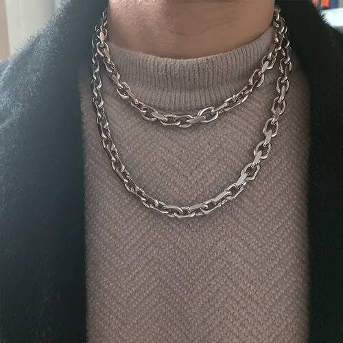 New 316L Stainless steel Cable Thick Necklace Can Strong