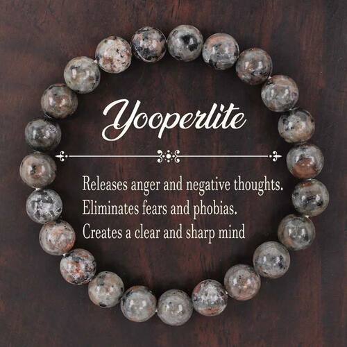 Natural Yooperlite Bracelet Flame With UV Light Reactive