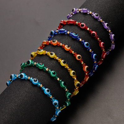 Turkish Lucky Evil Eye Bracelets For Women Men Colorful