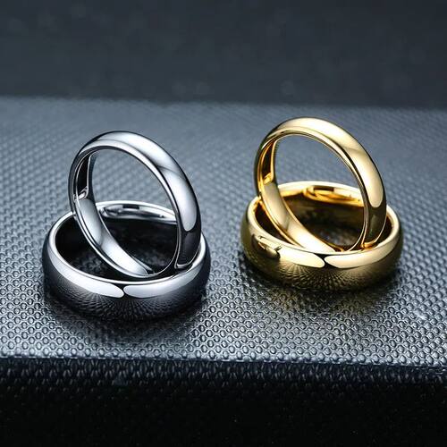 High Polished Gold Silver Color 100% Tungsten Carbide