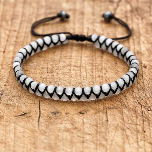 4mm White Opal Beads Double Layer Bracelets for Women Men
