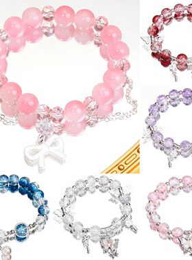 Sweet And Versatile Butterfly Beaded Bracelet Design Girls