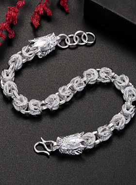 Noble 925 Sterling Silver Exquisite dragon head bracelets