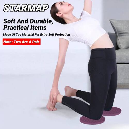 Yoga Knee Guard 2Pcs, Foam Pilates Support Round Pads Anti