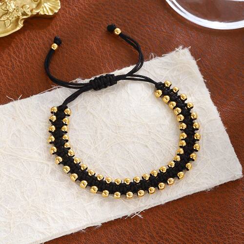 Stainless Steel Beads Bracelets For Men Braided