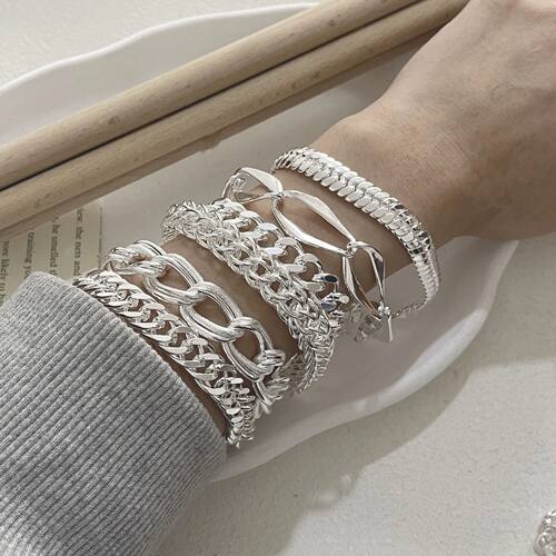 Solid Sterling Silver Bracelet for Women Men Vintage