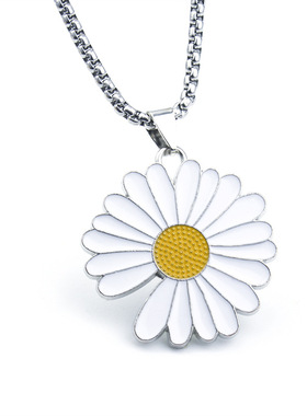 Fashion Daisy Sun Flower Necklace Male and Female Students