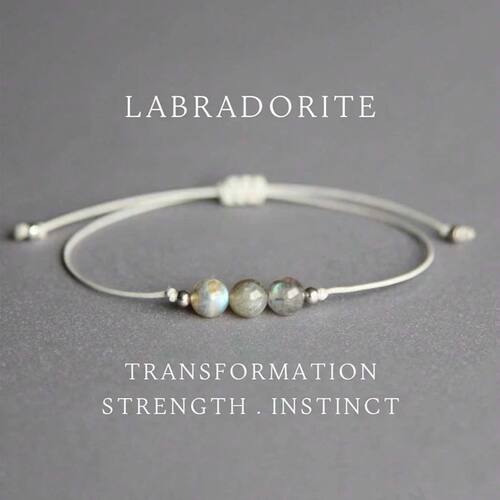 Sporty natural stone Labradorite Gemstone bracelets for