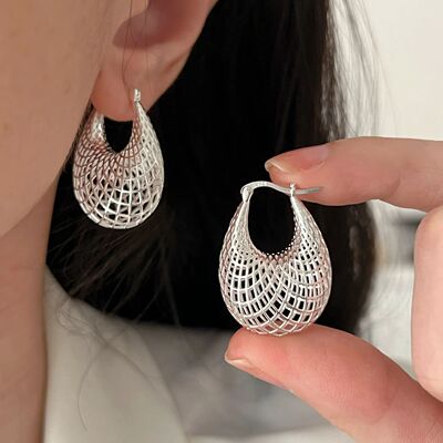 Sterling Silver Vintage Earrings For Women Trendy Simple