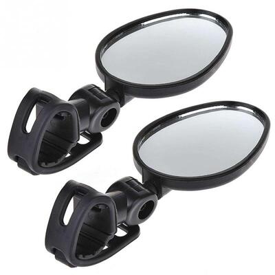 2Pcs Bicycle Mirror Handlebar Rearview Mirror Wide Angle 36
