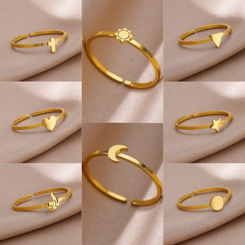 Stainless Steel Rings for Women Jewelry Accessories Simple