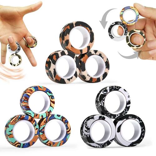 3Pcs NEW Anti-stress Magnetic Rings Magnetic Bracelet Ring
