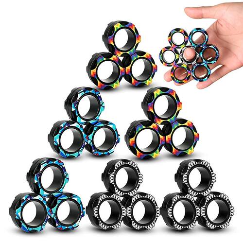 Magnetic Rings Fidget Toy Pack Gifts for Teen Boys Party
