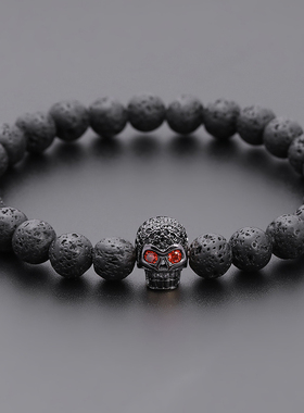 2020 Classic Skull Men Bracelet Pave Cubic Zirconia Vintage