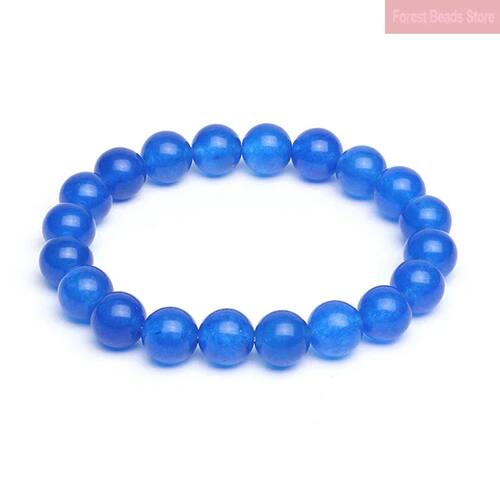 Blue Quartzite Beaded Stretch Bracelets Bangles Handmade
