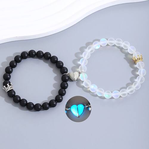 2pc Luminous Magnetic Bracelets for Women Men Glow in the