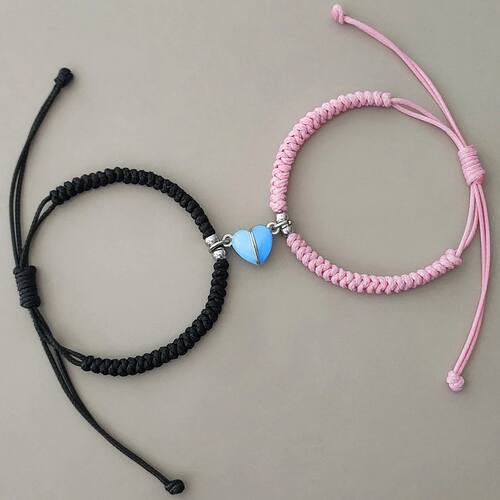 2pc luminous Love Magnetic Couple Matching Bracelets