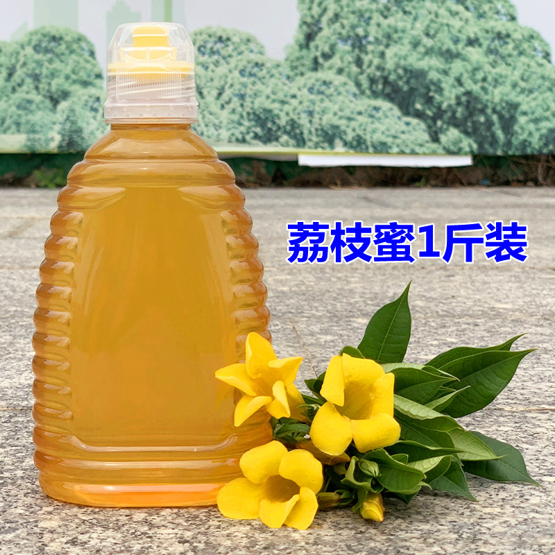 新蜜正宗高州纯正荔枝蜂蜜500g包邮自产自销蜜糖原蜜液态蜜