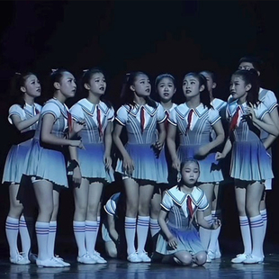 你们告诉我演出服新款儿童红领巾舞蹈服童心向党中小学生合唱服装