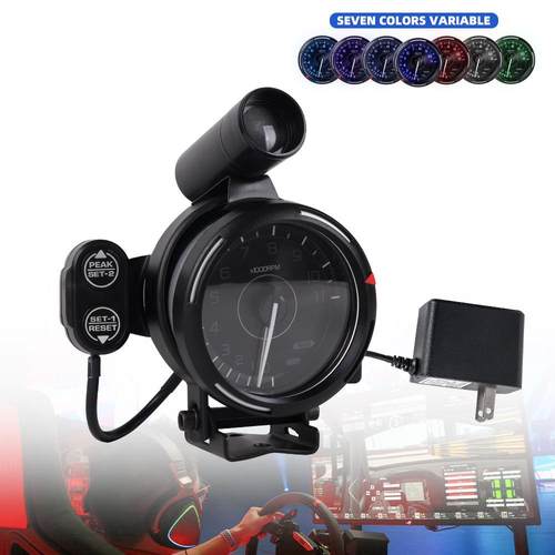 AY赛车模拟器转速表适用于PC赛车游戏80mm仪表配件11000转速7色aZ
