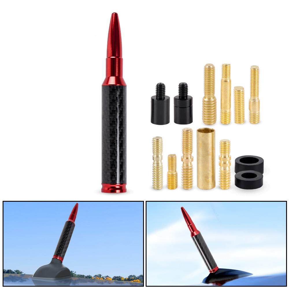 SQ跨境汽车个性改装车顶天线 碳纤维5.5英寸子弹头无线电天线通aZ