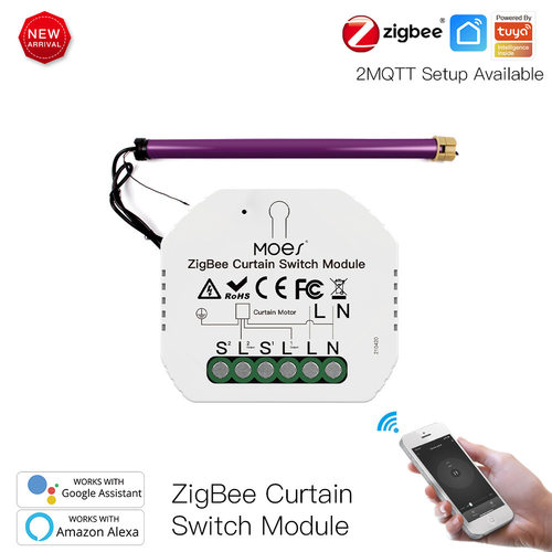 定制zigbee窗帘智能开关通断器涂鸦智能APP远程控制窗帘开关模块B