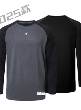 SHOELESS WING`S 2025款棒球内衬 圆领长袖 防晒 透气 弹力大红色