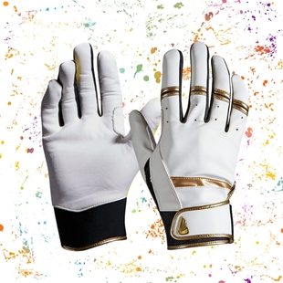 翅膀2026款打击手套棒球垒球羊皮训练加厚高寿命可印号码白色