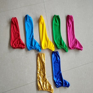 儿童成人男女高弹力蒙古舞蹈脚套藏族舞袜套广场舞靴套红金色鞋 套