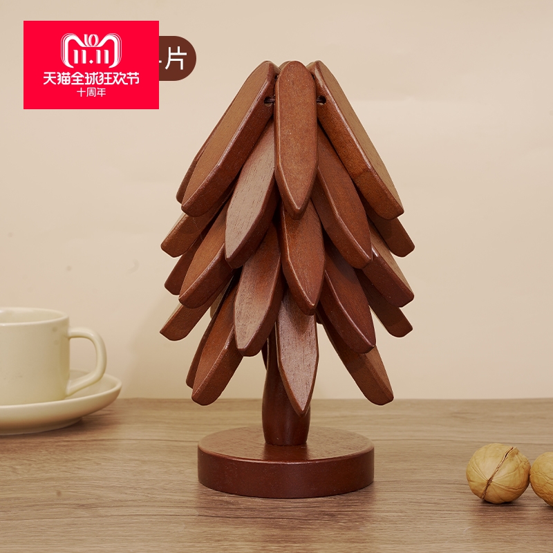 实木隔热垫餐垫防烫垫高级感一棵树家用耐高温锅垫杯垫桌垫砂锅垫