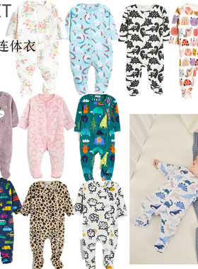 现货英国NEXT婴儿宝秋冬加绒加厚针织珊瑚绒连体衣外出服保暖卡通