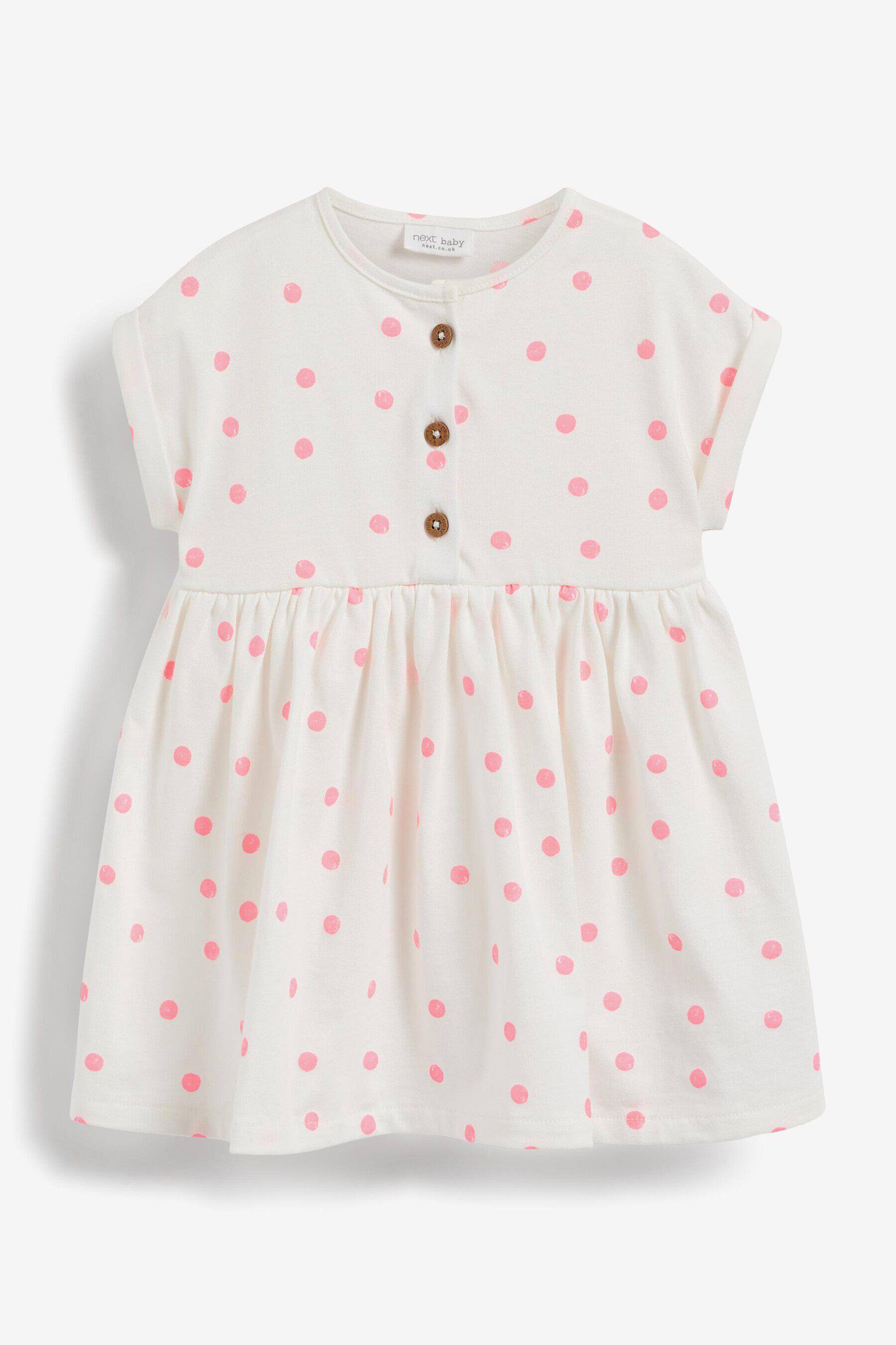 现货英国NEXT童装女童短袖纯棉连衣裙子宝宝婴儿刺绣公主裙纱裙夏