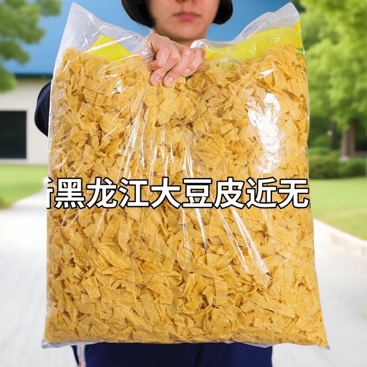 新黑龙江5斤干豆皮东北豆腐皮干货非无盐豆制品人造肉腐竹凉拌菜