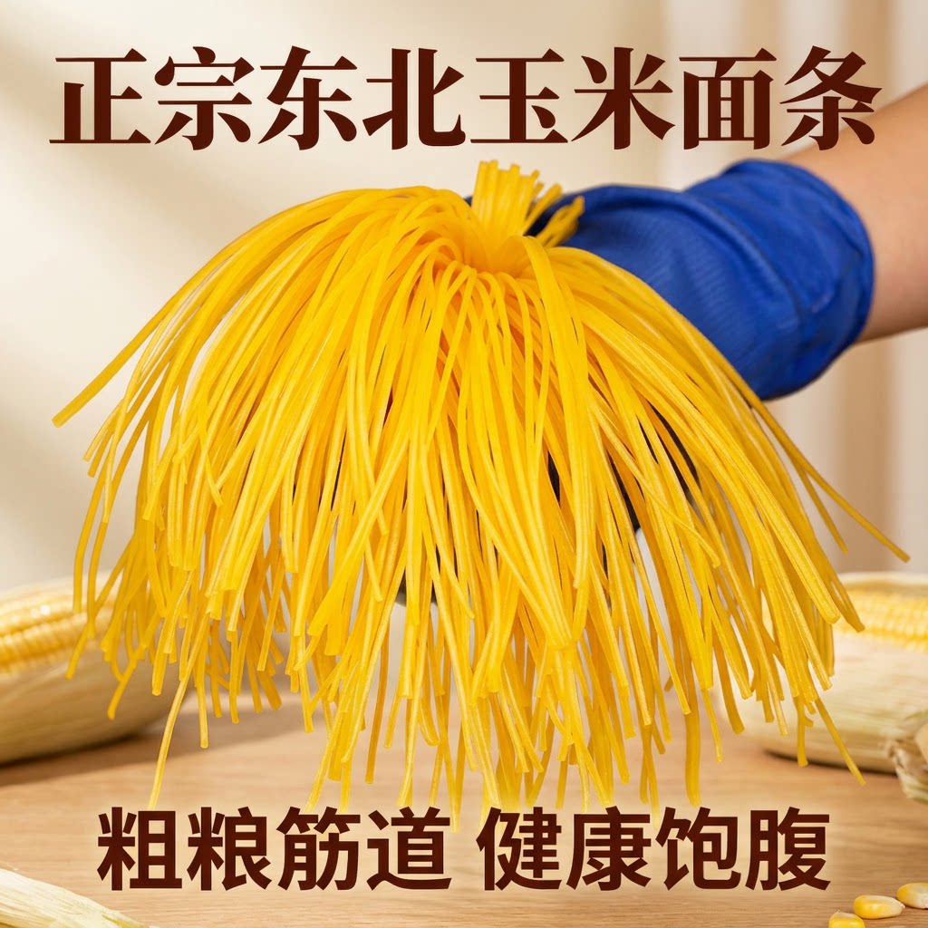 家用【正品5斤装】东北鲜玉米面条5斤装粗粮细作麻辣烫用商用
