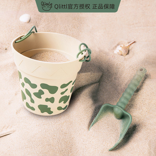 英国Qlittle沙滩桶玩雪铲子套装儿童挖沙子亲子宝宝戏水硅胶玩具