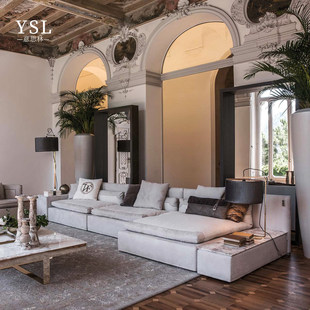 back low sofa北京 Frigerio沙发矮靠背真皮客厅Simple Vittoria