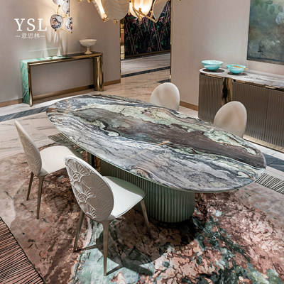 Visionnaire大理石椭圆餐