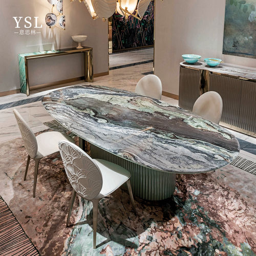Visionnaire大理石椭圆餐