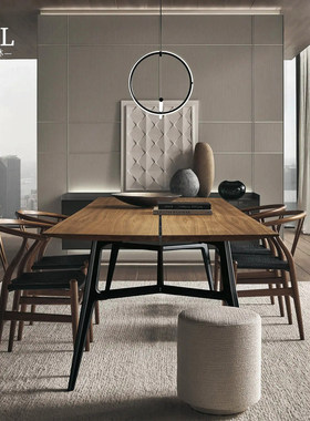 Rimadesio餐桌Retro and Simple Dining Table意式极简大理石上海