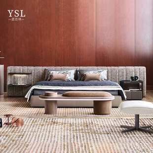fabric minimalist meter bed Giorgetti床Large double space