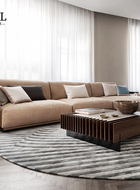 Giorgetti真皮沙发Large-sized living room leather sofa上海