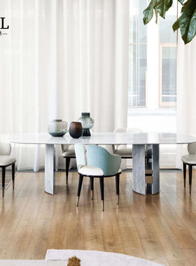 Capital轻奢大理石圆餐桌Simple marble dining table上海定制