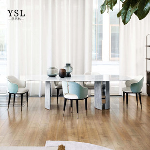 table上海定制 dining Capital轻奢大理石圆餐桌Simple marble
