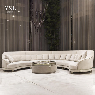 Visionnaire弧形沙发Curved leather sofa for the living room