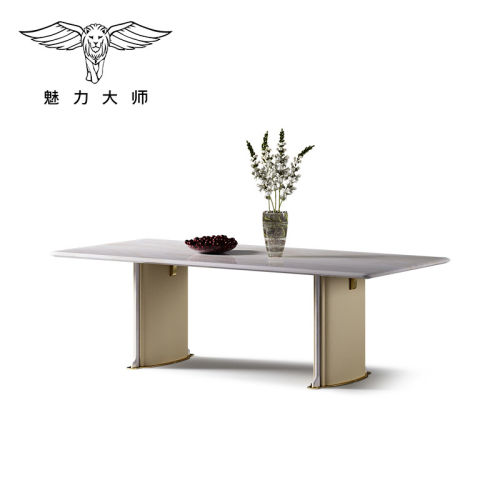 魅力大师天然奢石餐桌轻
